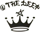 奈良市の新大宮にあるBar「@ THE DEEP」のlogo画像。黒色で@the deepの文字と文字の下に王冠が書かれている